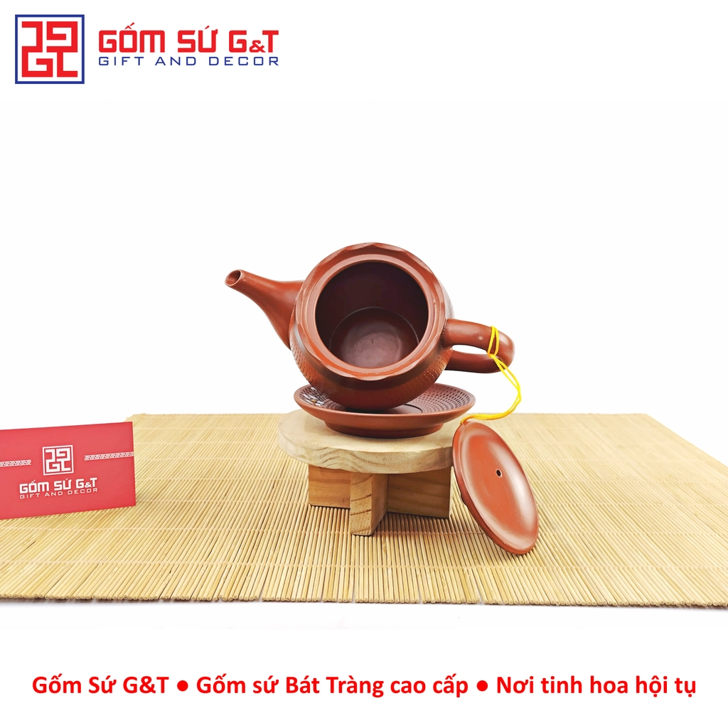 Bộ trà ganh vẽ hoa đào