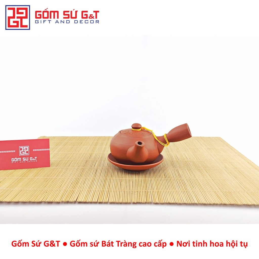 Bộ trà đắp quai chuôi đỏ