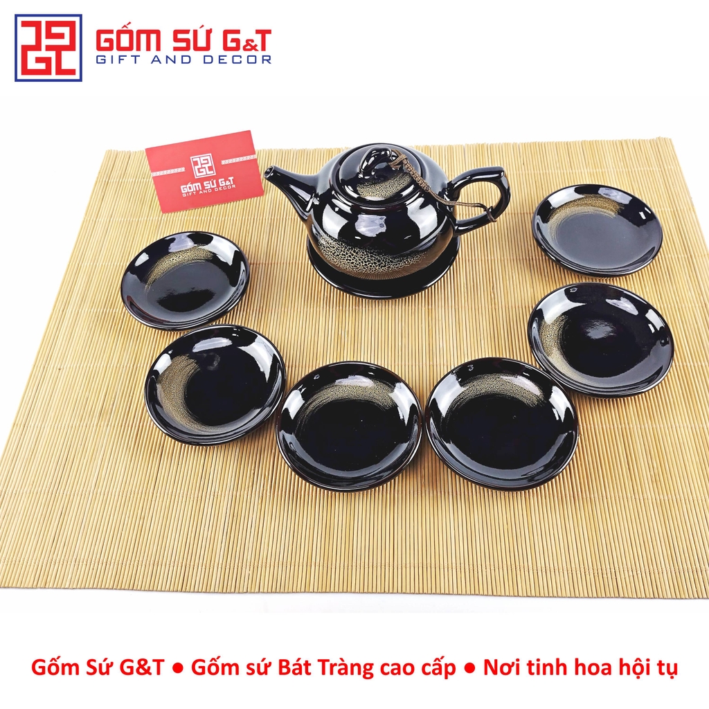 Bộ trà hỏa biến quả hồng bé lòng hoa nâu