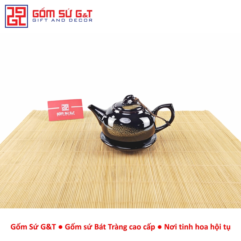 Bộ trà hỏa biến quả hồng bé lòng hoa nâu