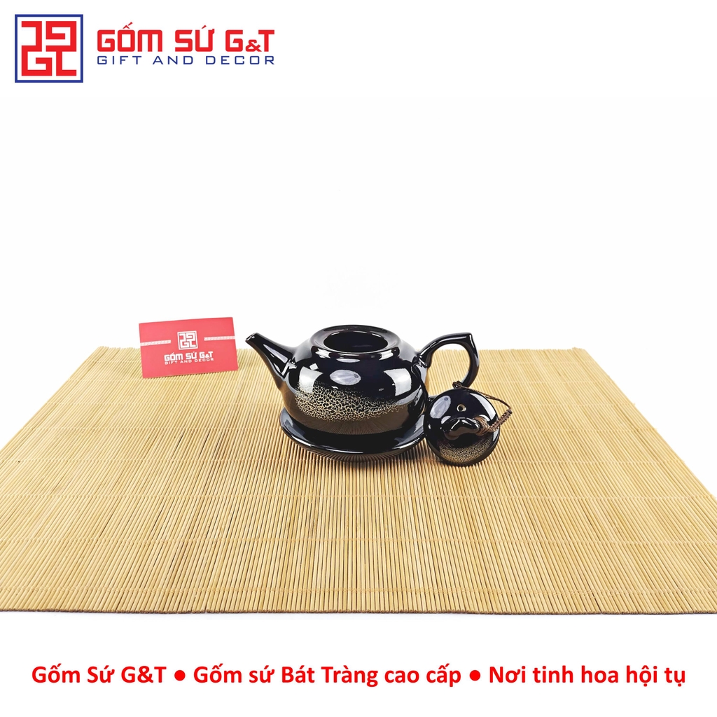 Bộ trà hỏa biến quả hồng bé lòng hoa nâu
