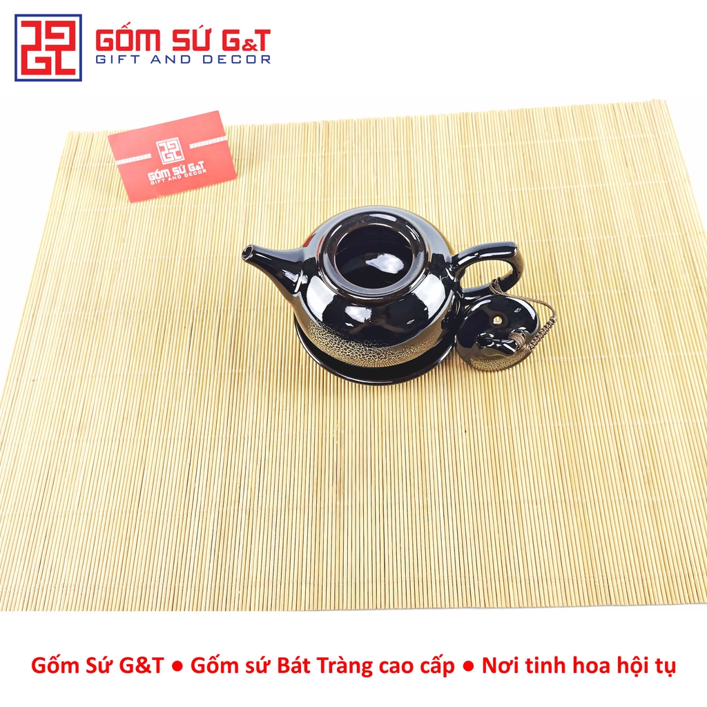 Bộ trà hỏa biến quả hồng bé lòng hoa nâu