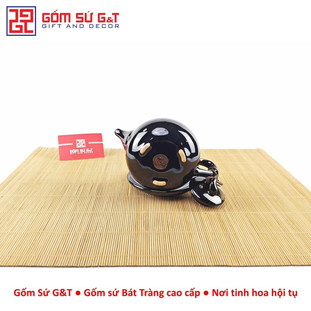 Bộ trà hỏa biến quả hồng bé lòng hoa nâu