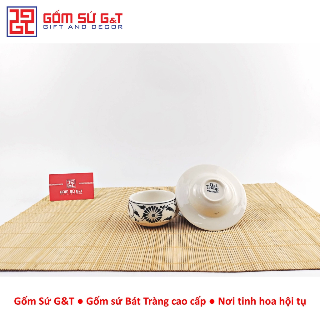 Bộ phin cafe vẽ hoa bèo đỏ
