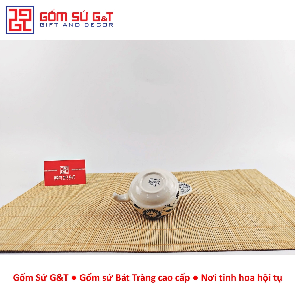Bộ phin cafe vẽ hoa bèo đỏ