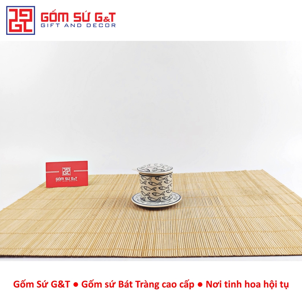Bộ phin cafe vẽ cá đàn
