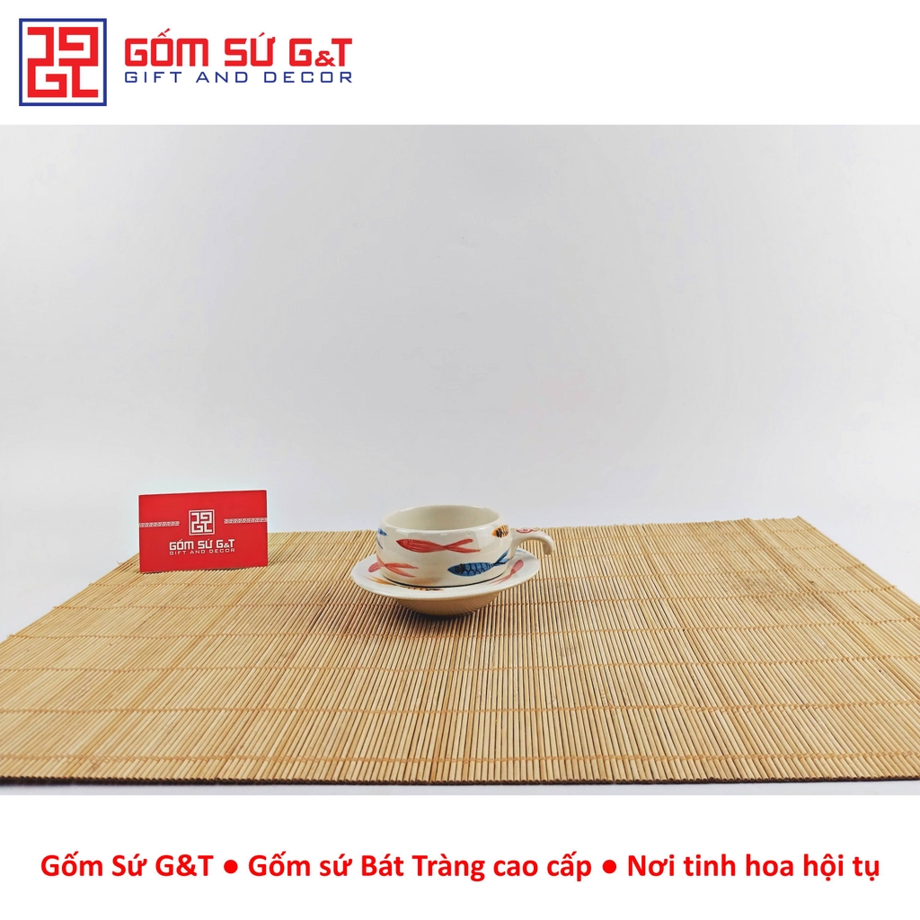 Bộ phin cafe vẽ cá nhật ba màu