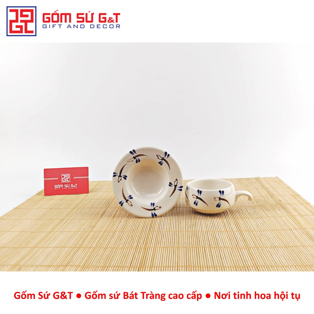 Bộ phin cafe vẽ chuồn ớt
