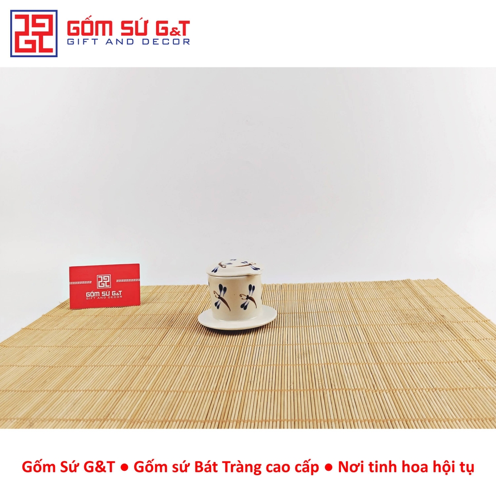 Bộ phin cafe vẽ chuồn ớt