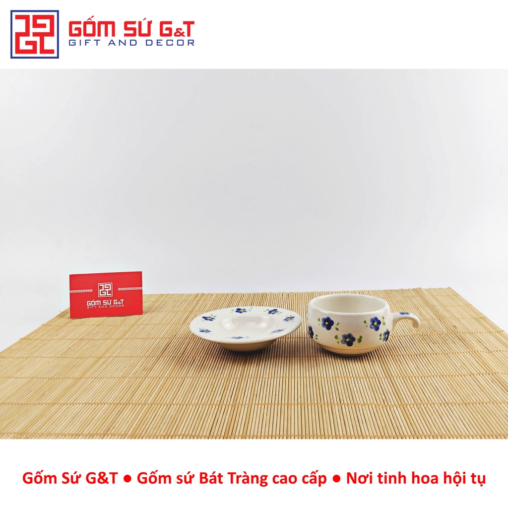 Bộ phin cafe vẽ hoa nhí