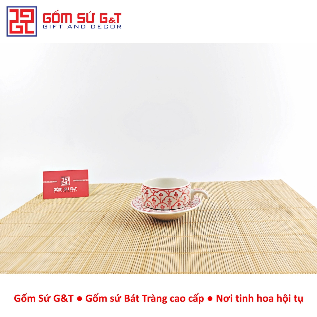 Bộ phin cafe vẽ hoa bèo