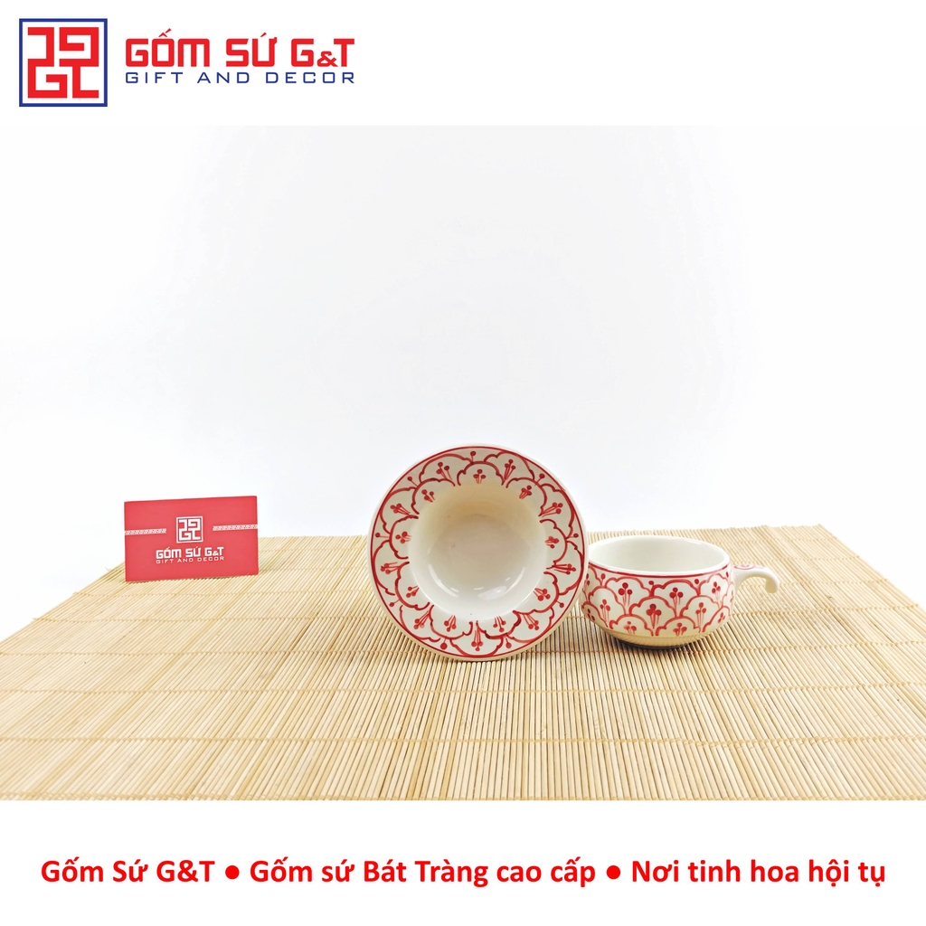 Bộ phin cafe vẽ hoa bèo
