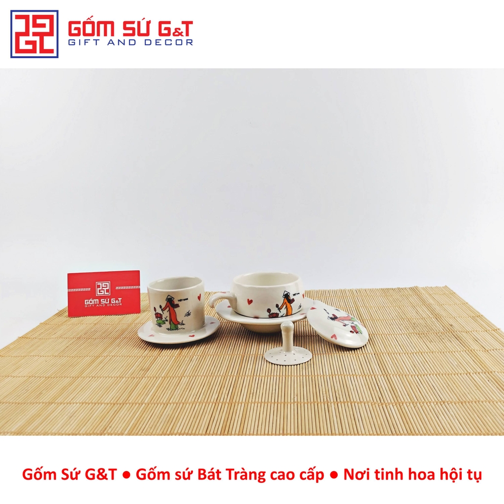 Bộ phin cafe cô gái Việt Nam
