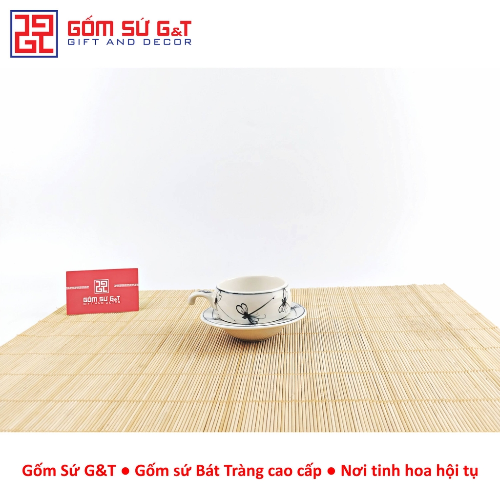 Bộ phin cafe vẽ chuồn kim