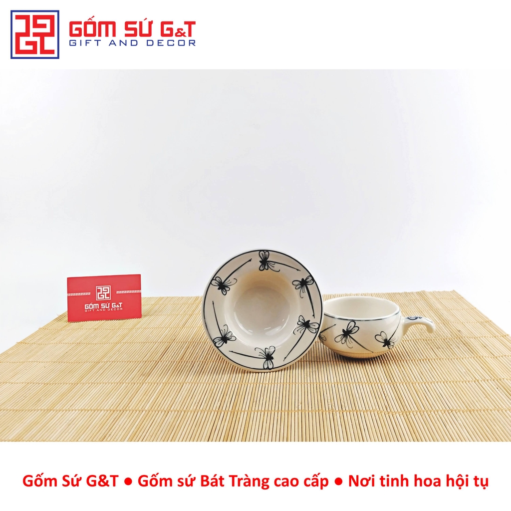 Bộ phin cafe vẽ chuồn kim