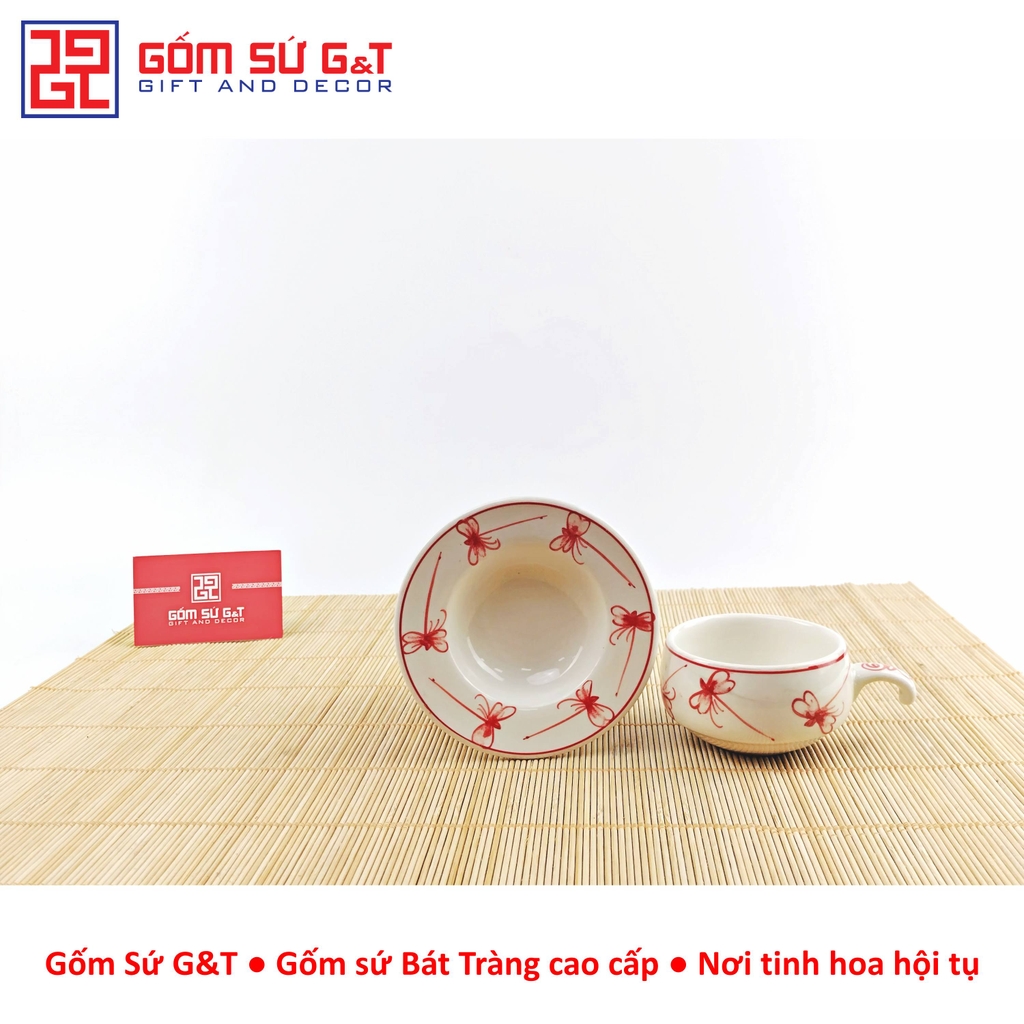 Bộ phin cafe vẽ chuồn kim