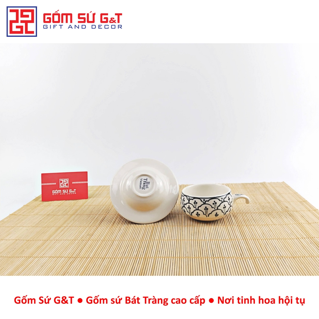 Bộ phin cafe vẽ hoa bèo