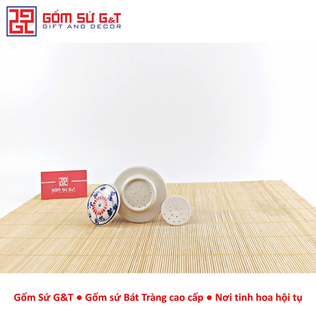 Bộ phin cafe vẽ hoa dây màu