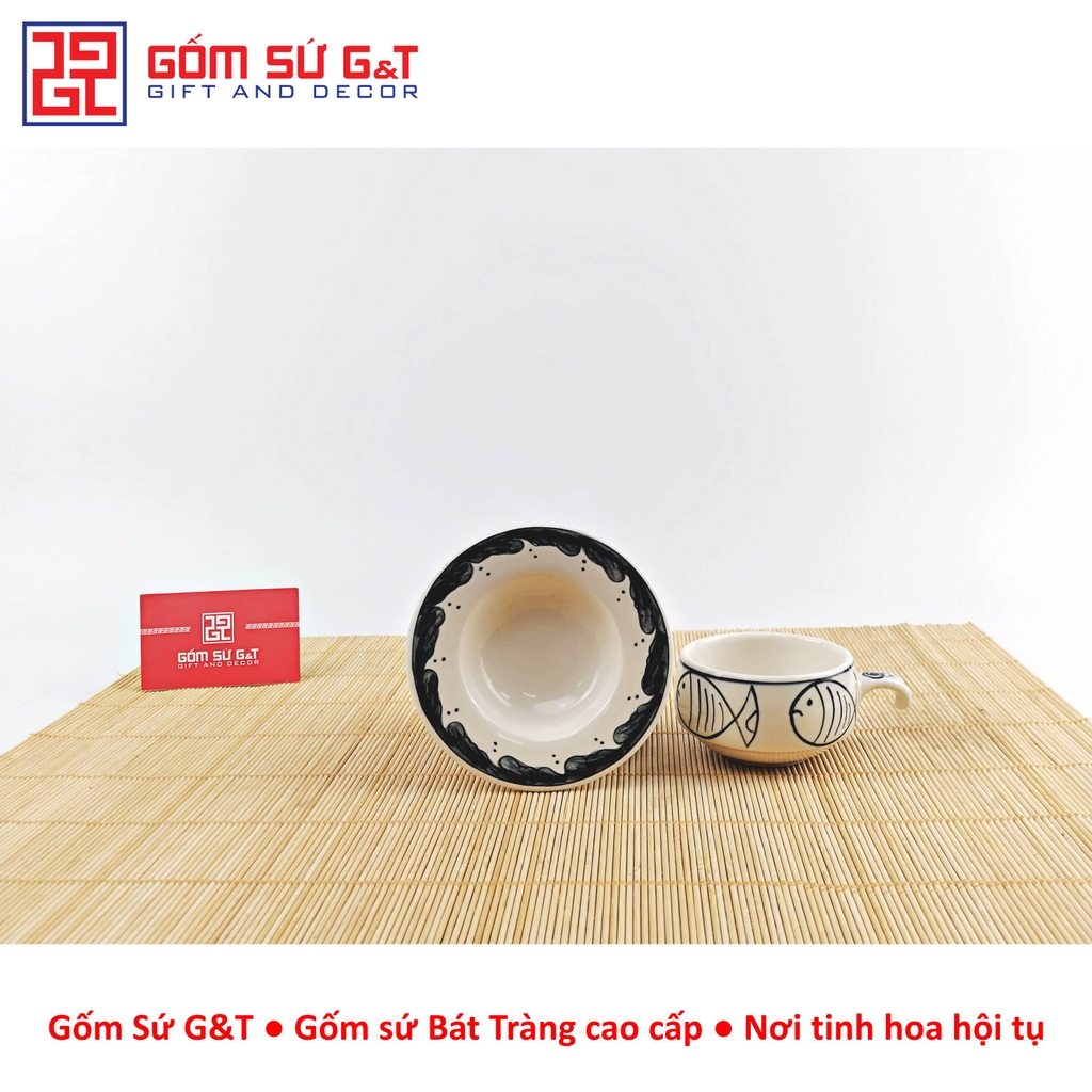 Bộ phin cafe vẽ cá béo
