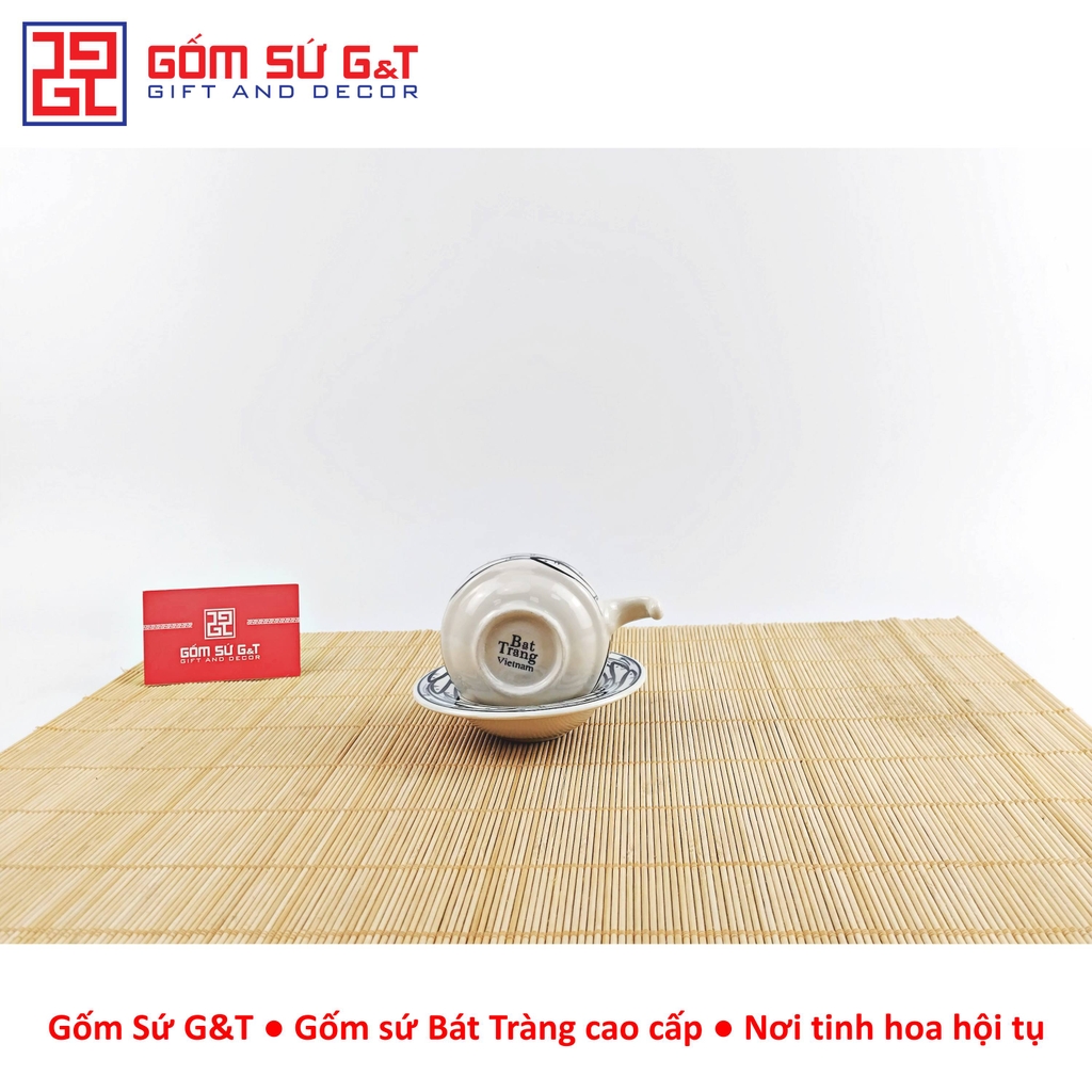 Bộ tách cà phê vẽ cá đàn