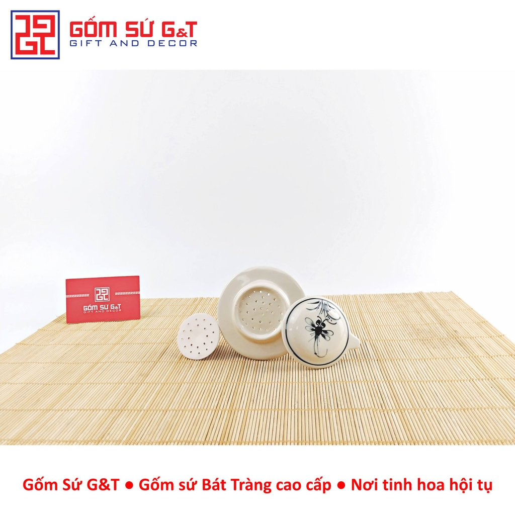 Bộ phin cà phê vẽ chuồn khoai tràm