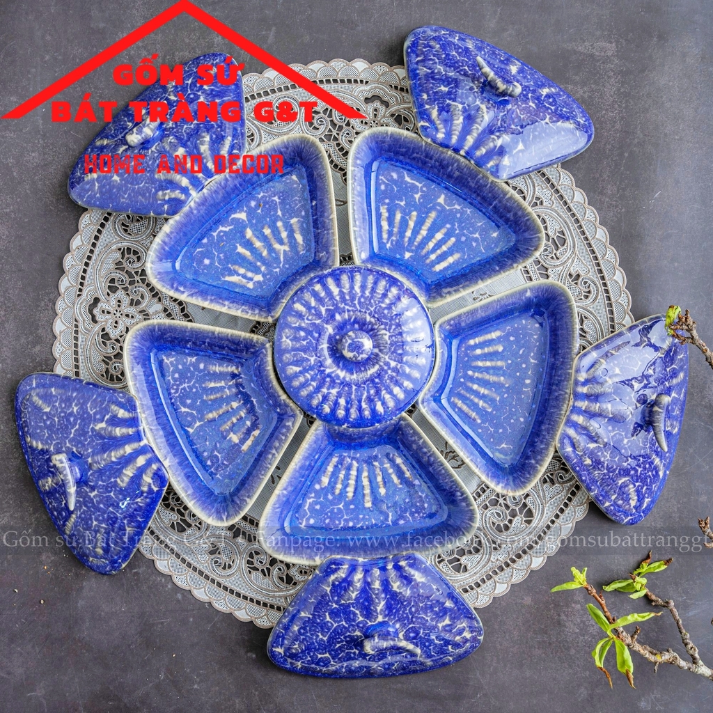 Bộ khay men đá Saphia