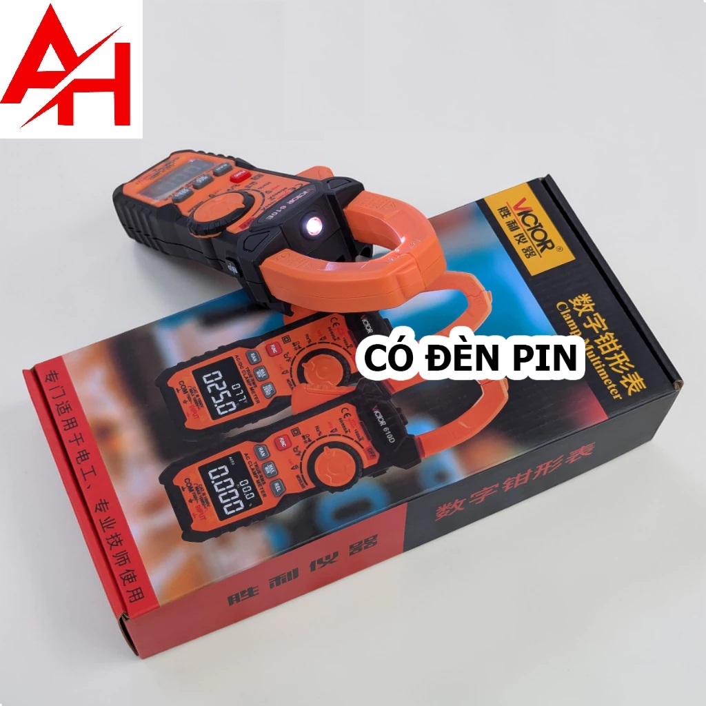 Ampe Kìm đo dòng ac/dc VICTOR 610E True RMS (1000A/1000V)
