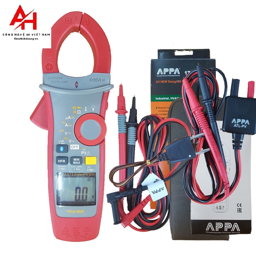 Ampe kìm đo dòng điện, điện áp năng lượng mặt trời APPA 173