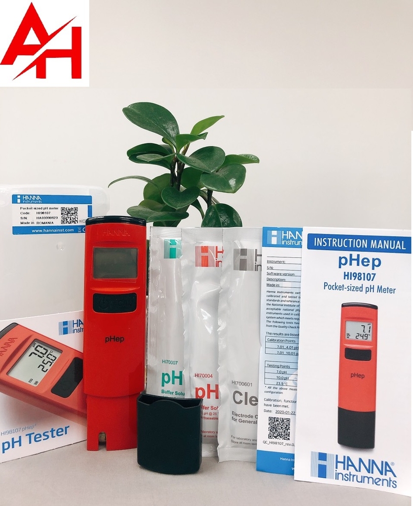 Bút Đo pH/Nhiệt Độ Với Độ Phân Giải 0.1pH HANNA HI-98107