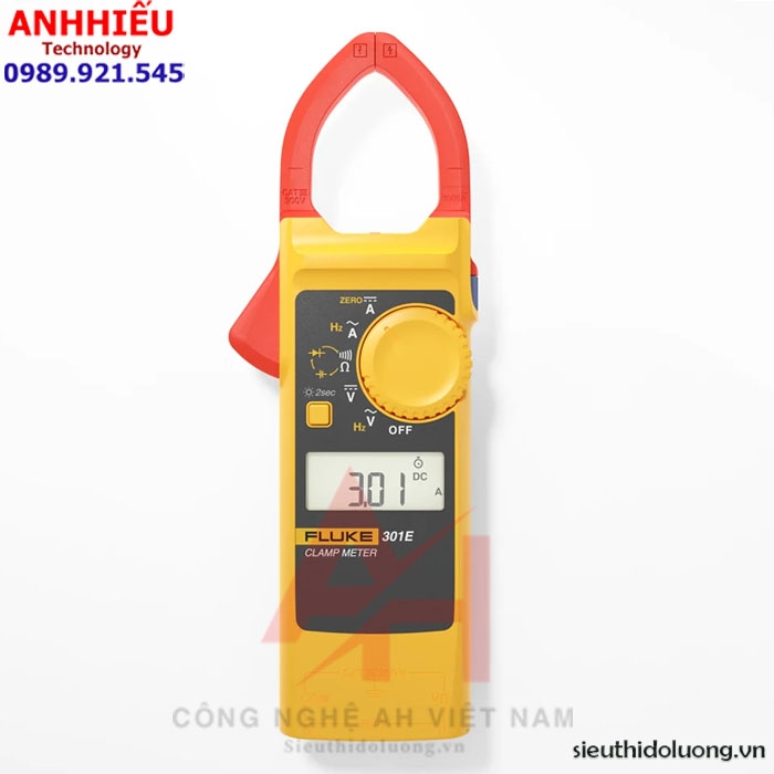 Ampe kìm đo dòng điện dc Fluke 301 E (1000A AC/DC) TẶNG TÚI FLUKE ĐỰNG MÁY