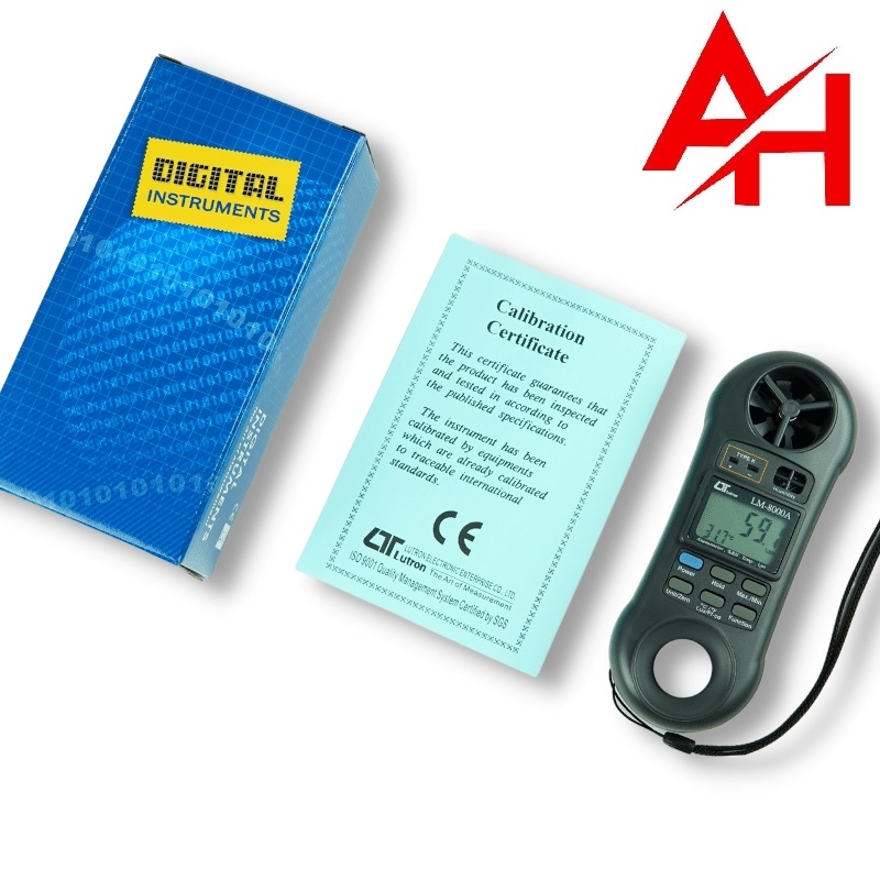 Máy đo ánh sáng, nhiệt độ, tốc độ gió, độ ẩm LUTRON LM-8000A