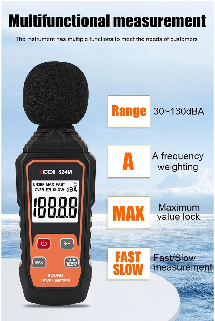 Máy đo độ ồn VICTOR 824M