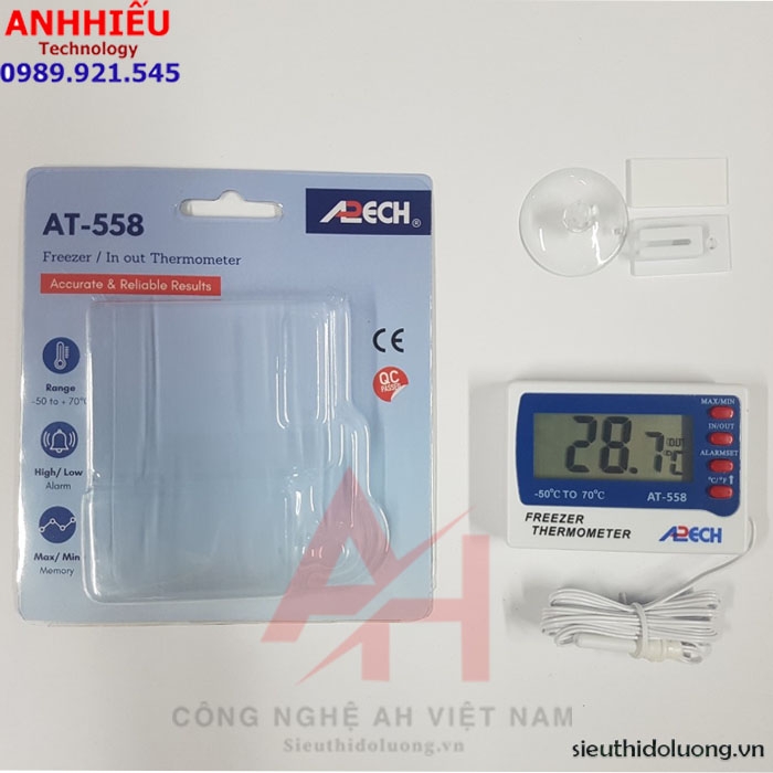 Nhiệt kế đo tủ lạnh, tủ đông APECH AT-558