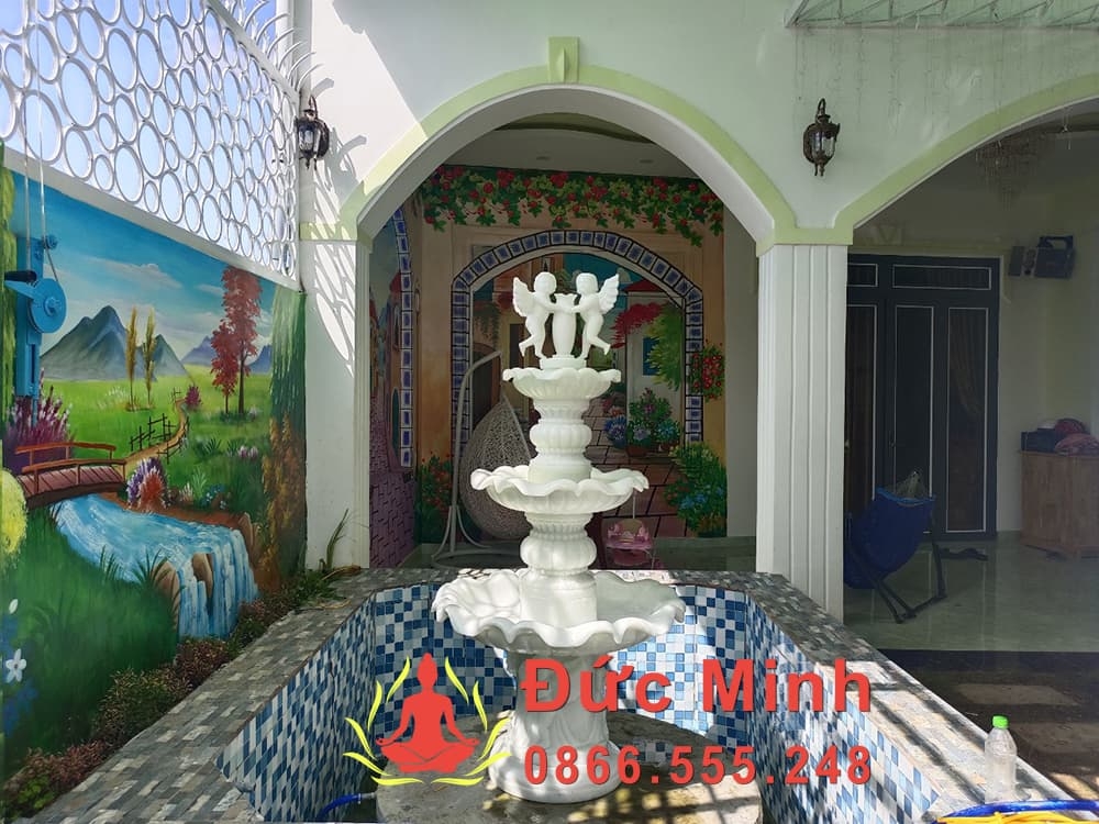 Đài Phun Nước Đá Thiên Thần Đẹp Đà Nẵng