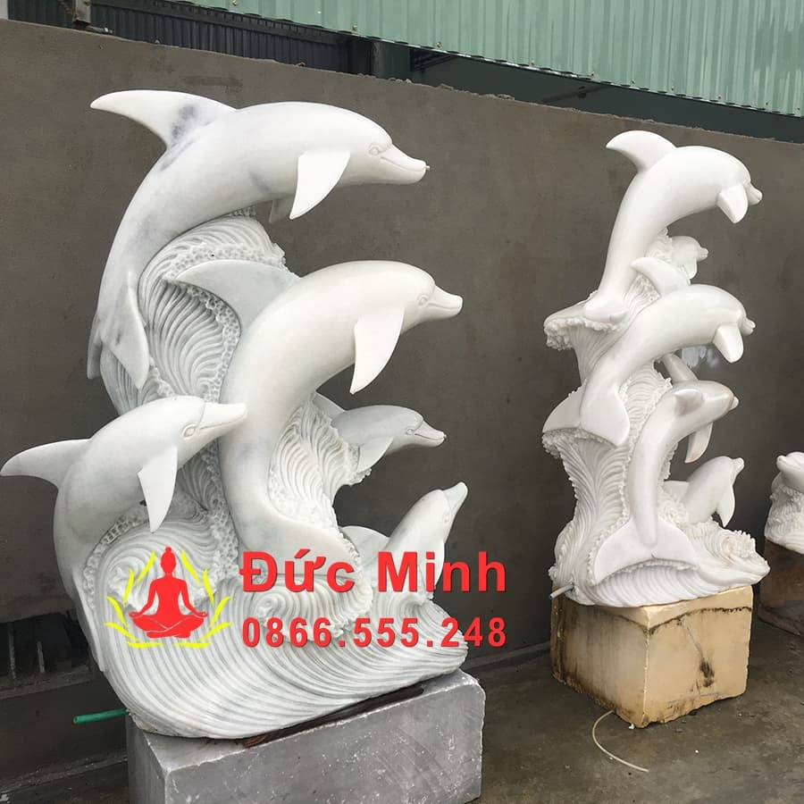 Tượng Cá Heo Đá Trang Trí Hồ Bơi Đẹp