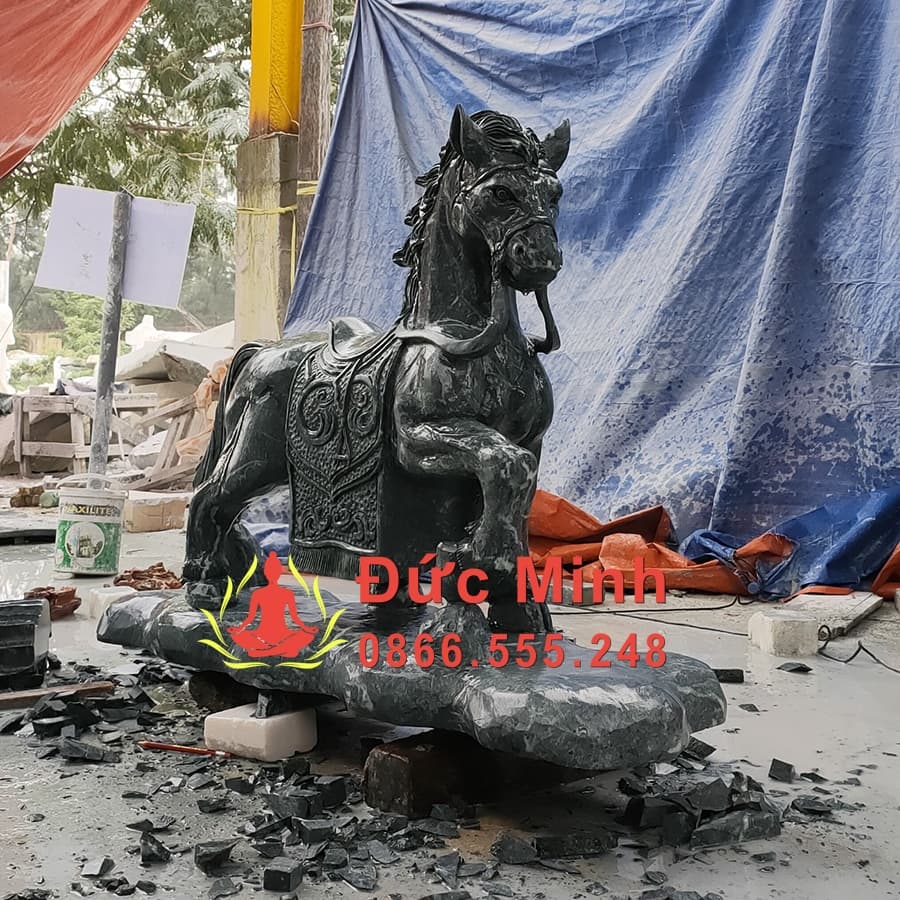 Tượng Ngựa Đá Xanh Ấn Độ Nhập Khẩu