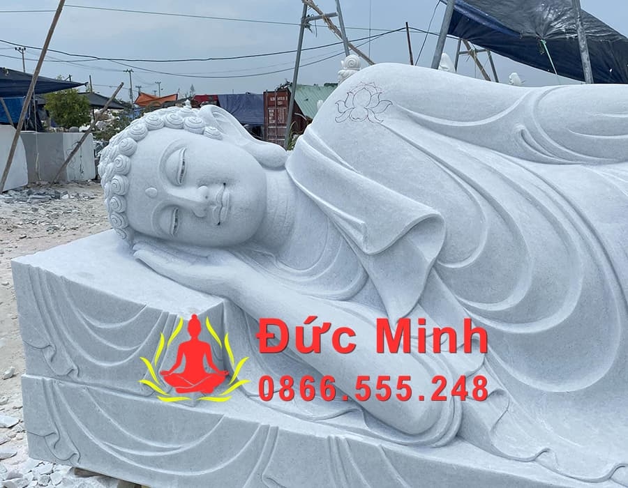 Tượng Phật Nhập Niết Bàn Bằng Đá Đẹp Dài 3m