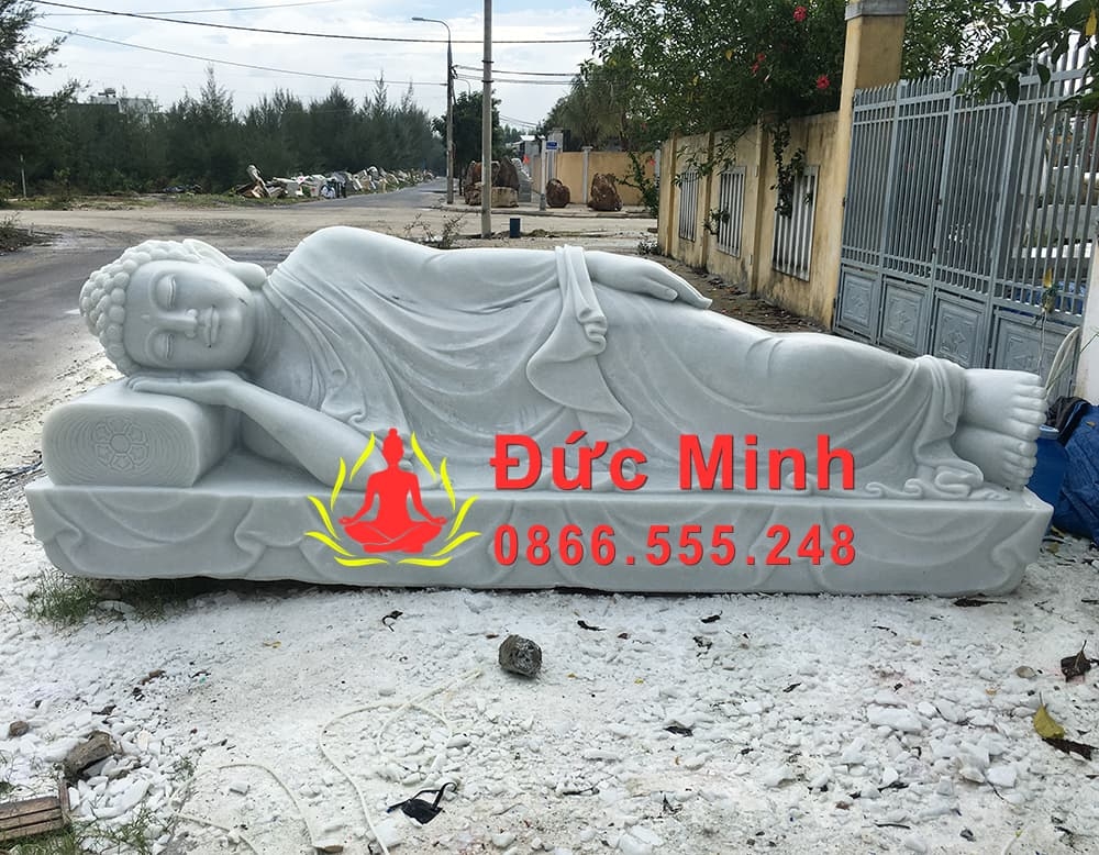 Tượng Nhập Niết Bàn Đá Cẩm Thạch Nguyên Khối Đẹp