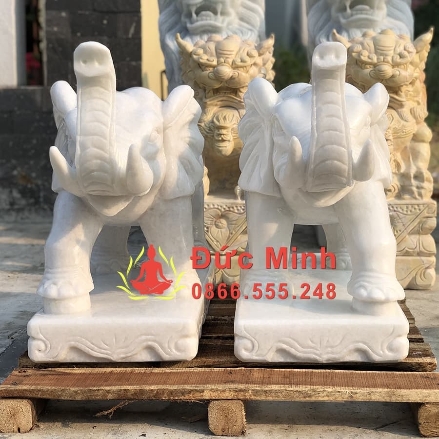 Tượng Voi Đá Phong Thủy Nhỏ Để Cổng Đẹp