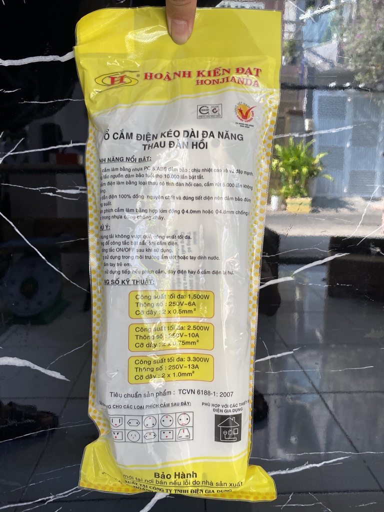 Ổ ĐIỆN HJD 0324-2U-10A - TRẮNG 3M - 0.75mm2 ( 25c/1thùng )