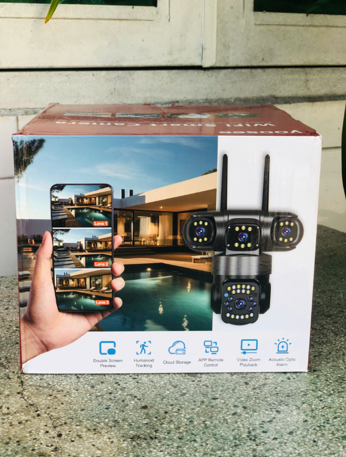 Siêu camera Ngoài trời Yoosee 3 mắt kép PA40L  MÁY BAY BLACK - Mẫu đặc biệt ( PA40L )