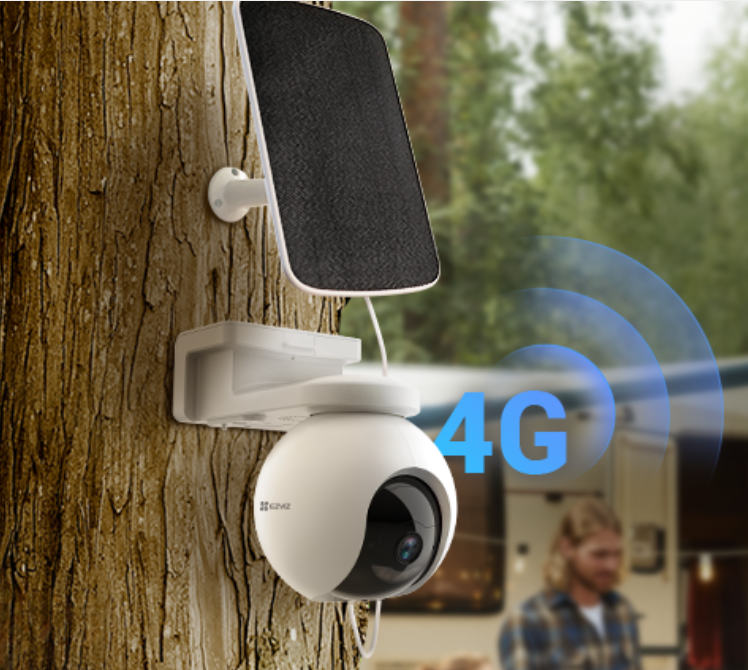 Camera chuẩn 4G có sẵn PIN và SOLAR EZVIZ EB8-4G-2K (3MP | All In One | Chỉ 4G)