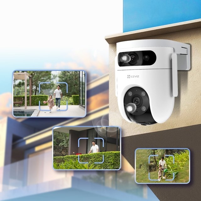Camera 4G + Wifi EZVIZ H9C (5MP+5MP,4G) - Hỗ trợ mạng kép linh hoạt, 2 mắt camera 2 khung hình độc lập - Outdoor
