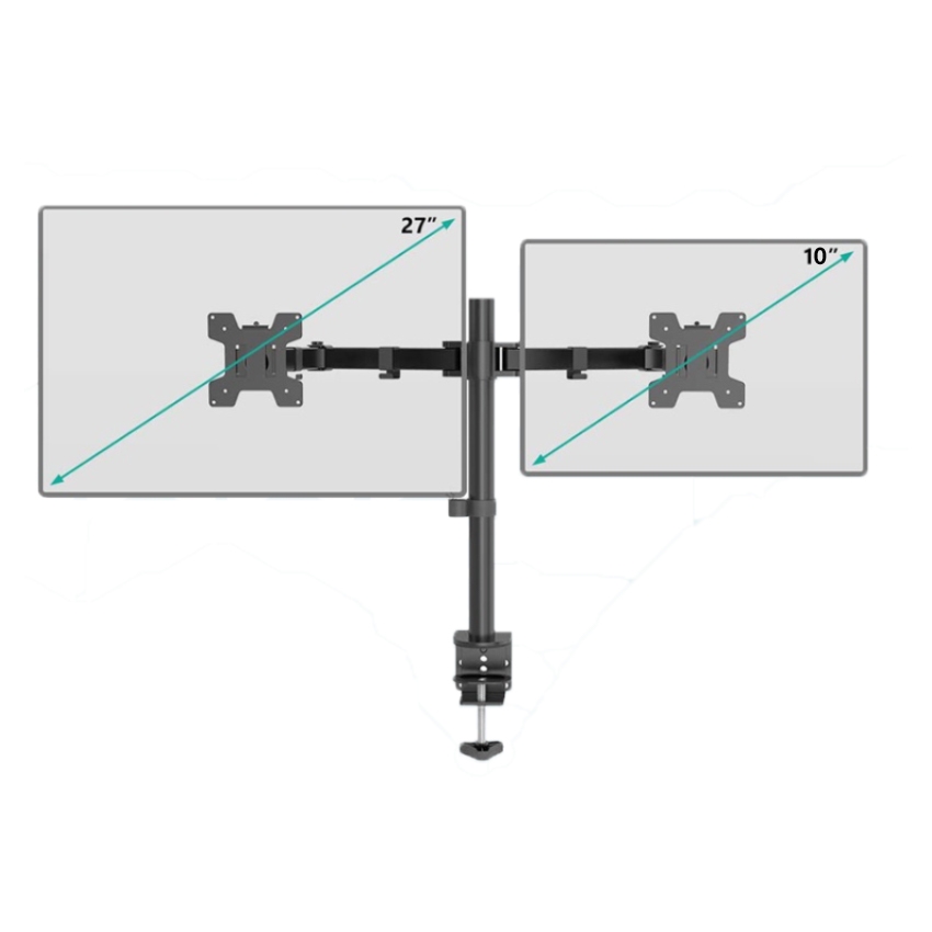 Giá treo 02 màn hình EZ2 (17″-27″) tải trọng 8 kg