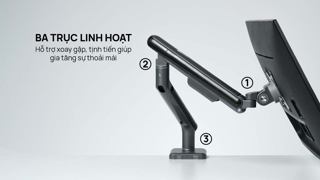 Arm 1 màn hình Humanmotion HyperWork A1C (Trắng / Đen, 17-32