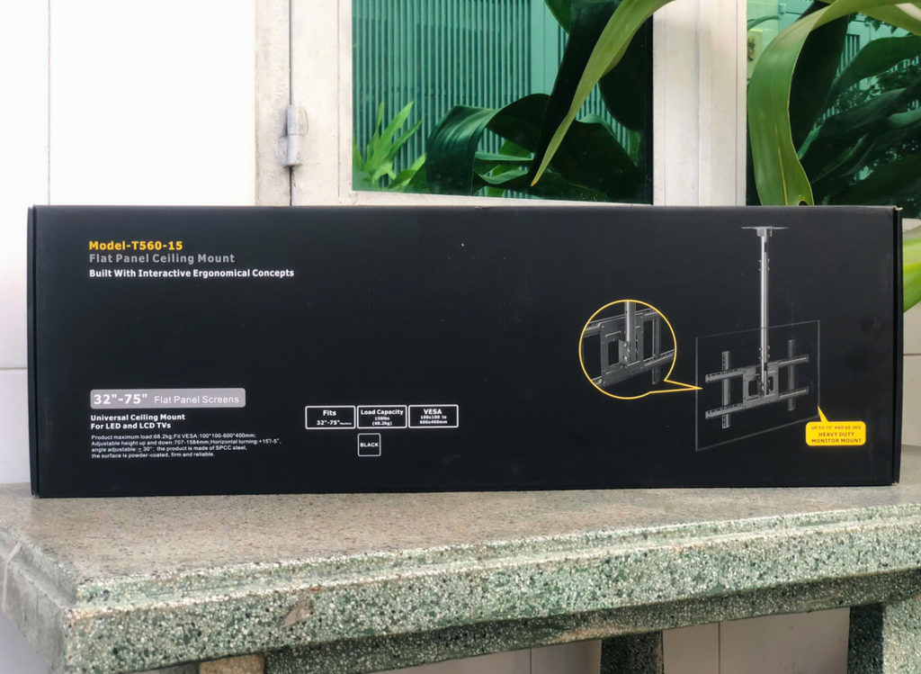 Giá treo tivi thả trần T560-15 (32-75 inch) dùng cho tivi , biển hiệu, biển menu,...