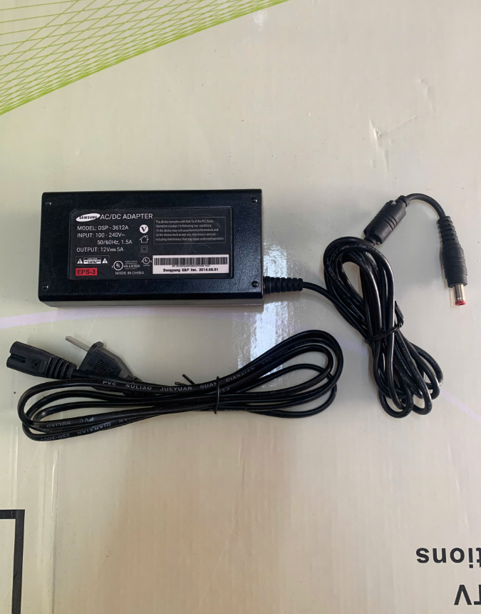 Nguồn 12V-5A SAMSUNG/SONY  (Đã bao gồm dây số 8)