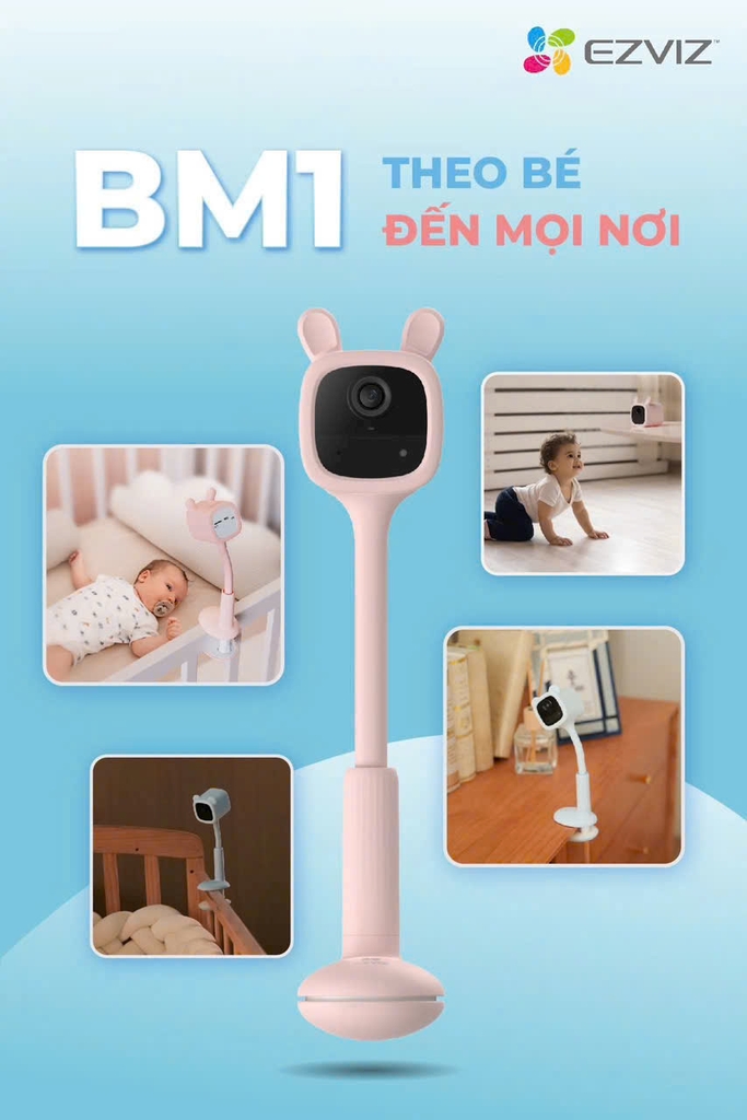 Cam wifi có PIN siêu nhỏ Ezviz BM1 2MP ( Dùng Pin - Người Giữ Trẻ Thông Minh Của EZVIZ )