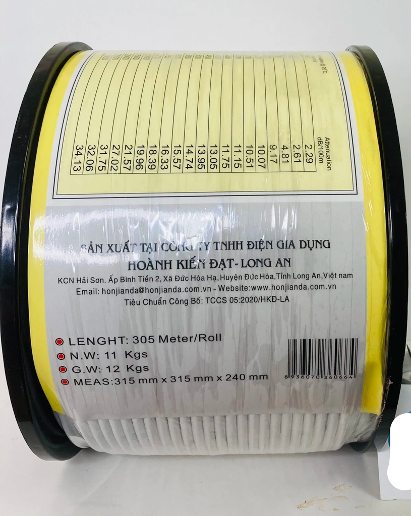 DÂY CÁP 5C 64TIM 305M HJD VÀNH NHỰA