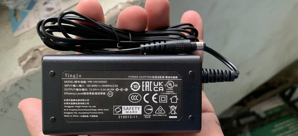 Nguồn 12V-3A YINGYU - (Chuyên dụnng cho đầu ghi Camera, chui tròn lớn)